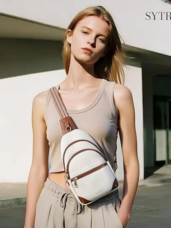 Anti Theft Crossbody Bag RFID Travel Sling Vegan Leather Fanny Pack